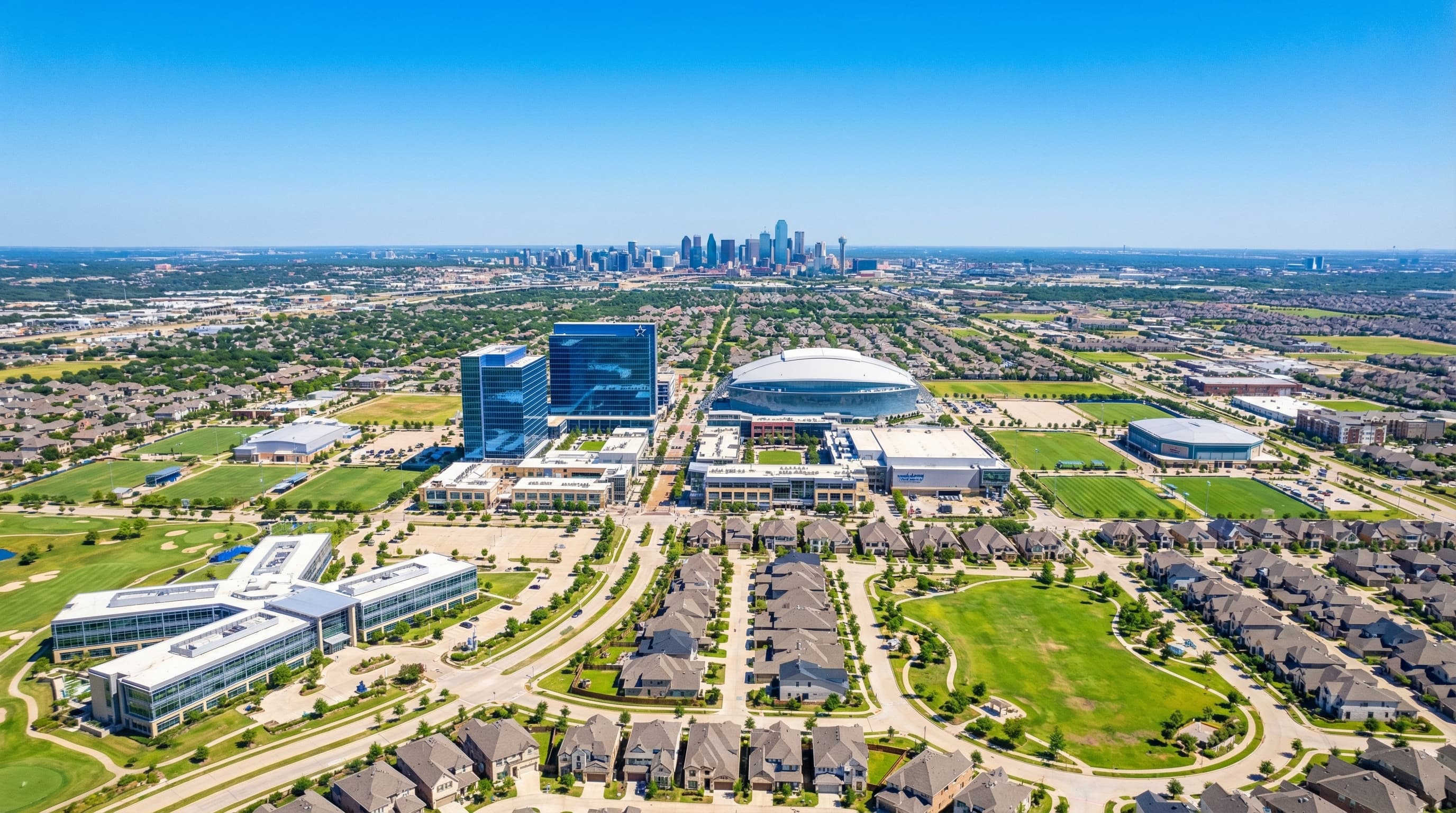 Frisco Texas $5 Billion Mile development with Cowboys stadium, luxury homes, and entertainment district