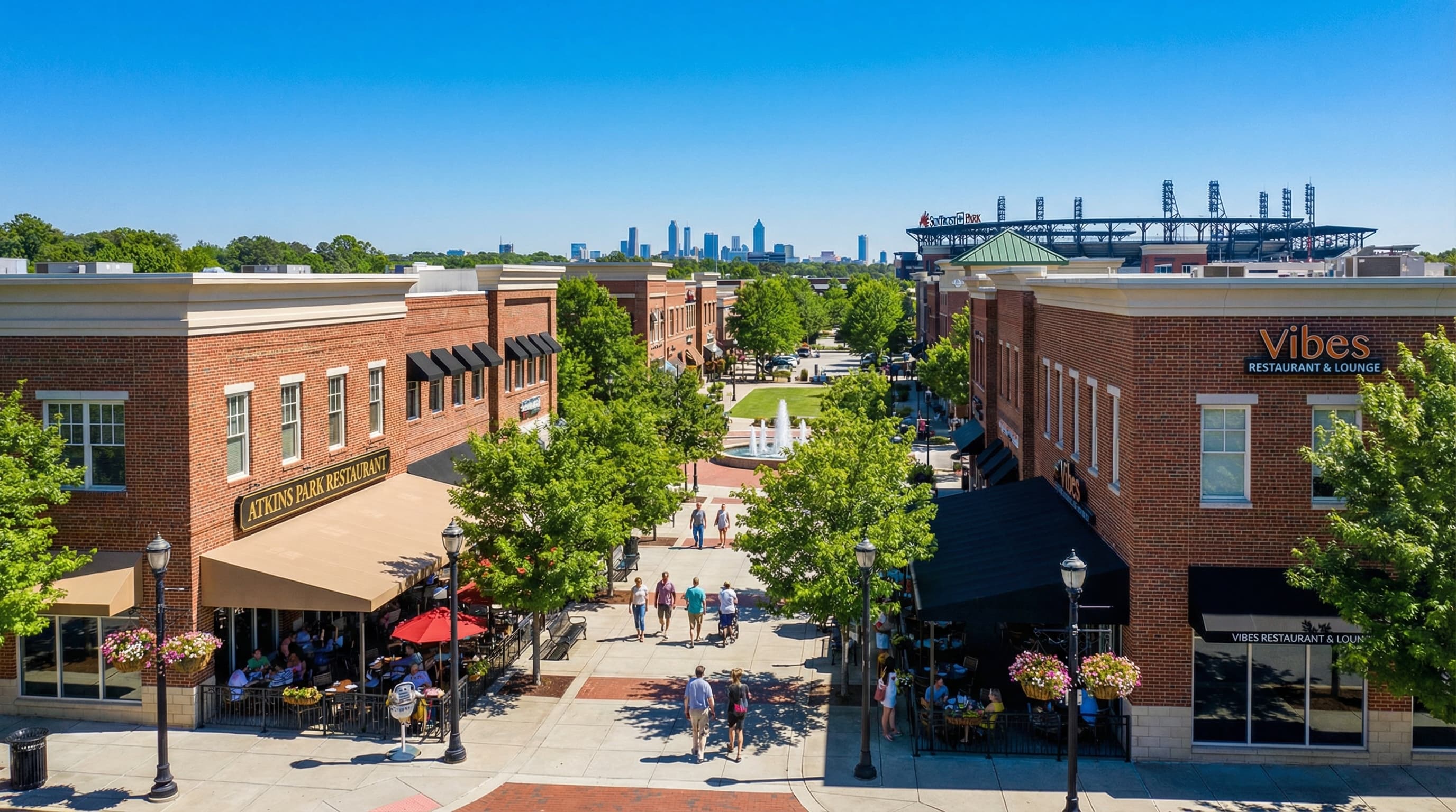 Smyrna Market Village Georgia with restaurants, shops, and community gathering spaces